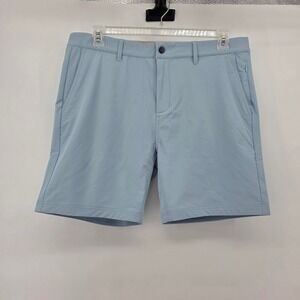 Avalon Performance Golf Shorts Men's Light Blue 8 Inch Size 36W Casual